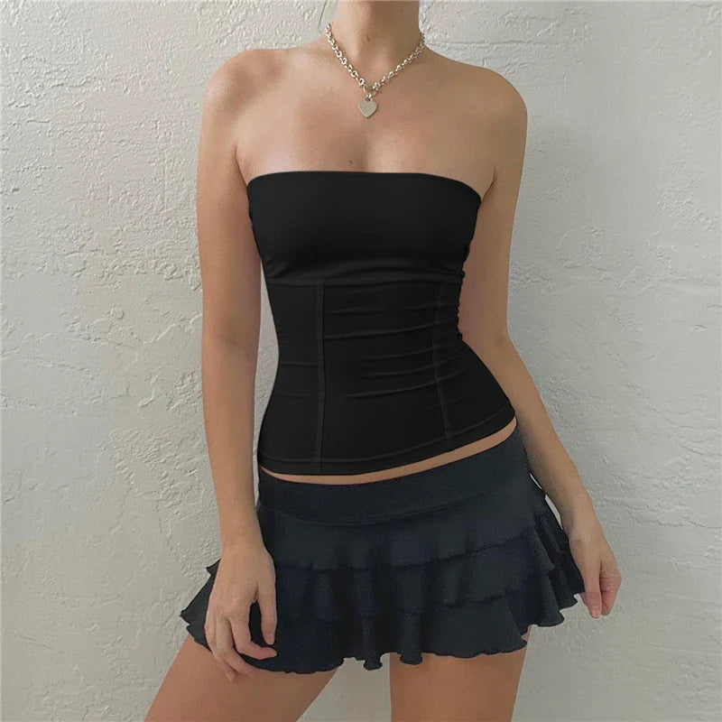 Strapless Corset White OffShoulder