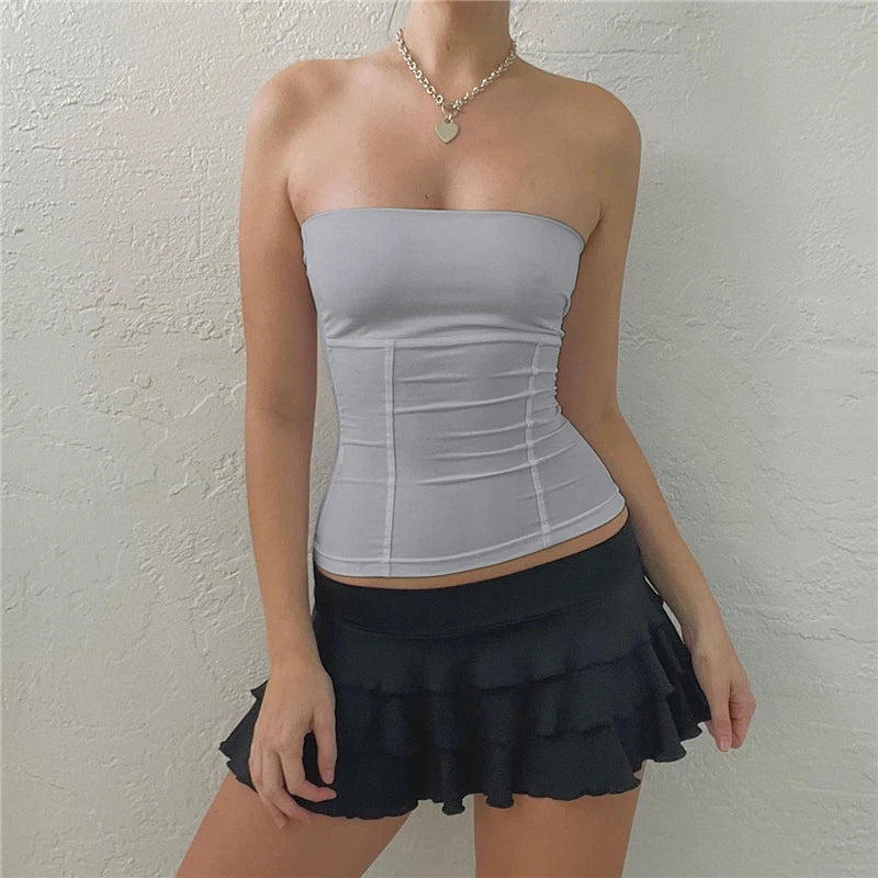 Strapless Corset White OffShoulder