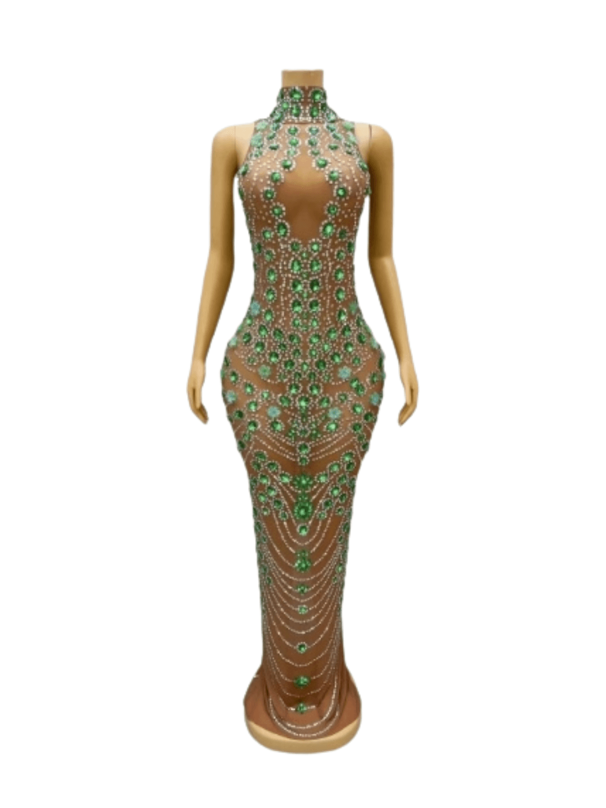 Rhinestone Embellished Maxi Dress