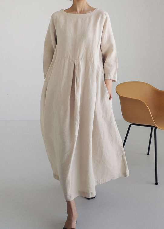 Multi-color Dot-2 Cotton Dresses Pockets Patchwork Summer
