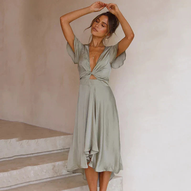 Naemi Tailored and Elegant Summer Dress for Women Modern Chic Style