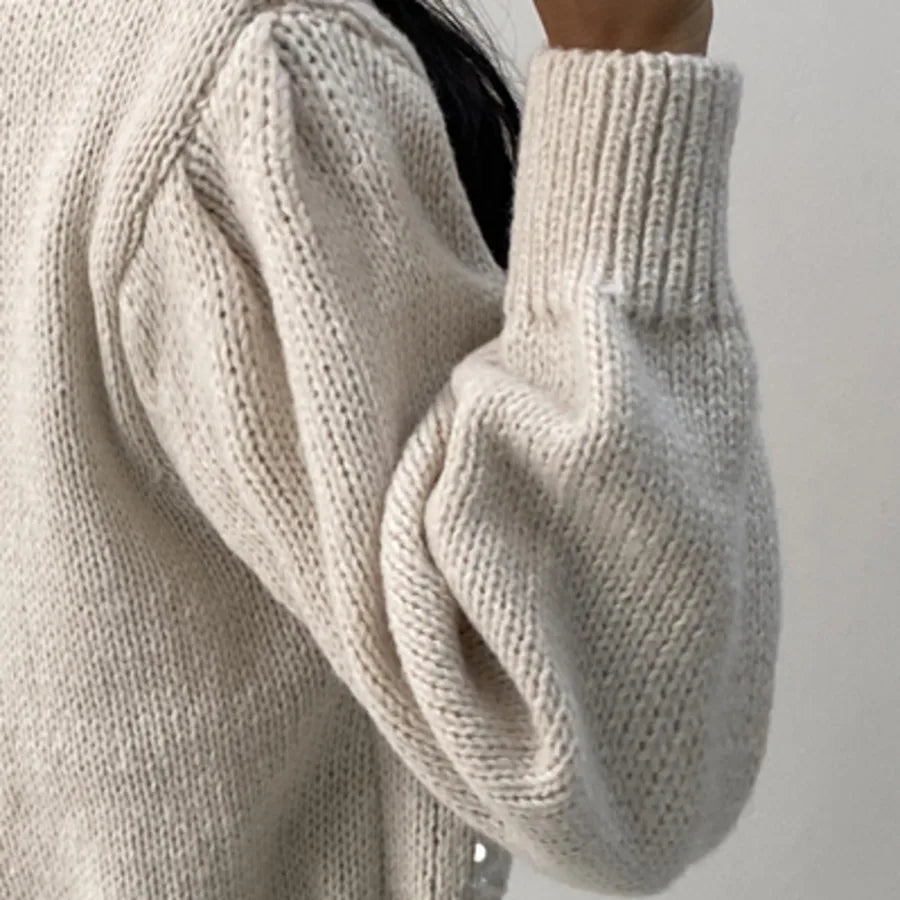 Sequined Knit Long Sleeve Cardigan White / One Size Cardigan-241208