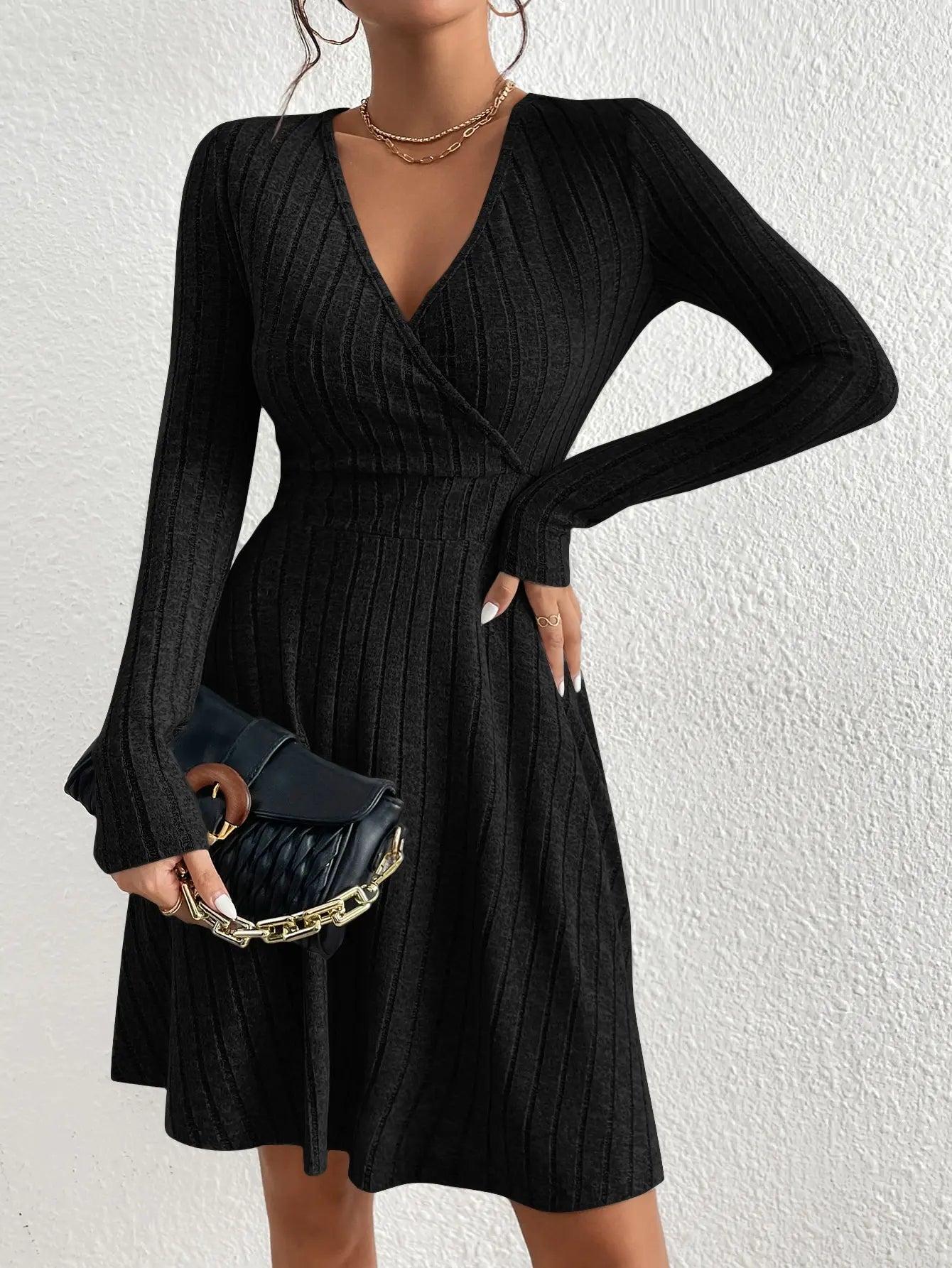 New Slim Sexy Sheath Dress Waist Slimming Short Little Black Dress