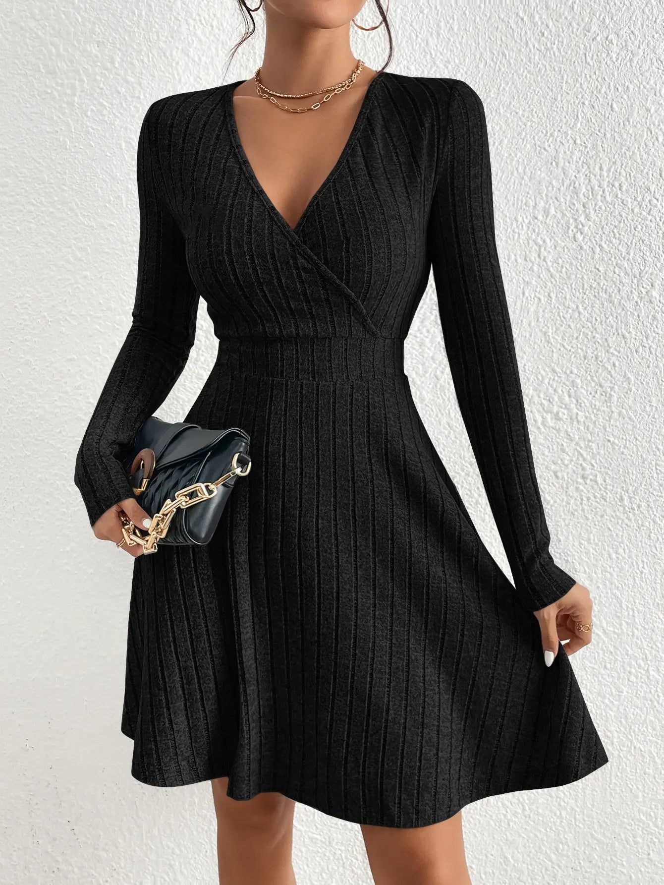 New Slim Sexy Sheath Dress Waist Slimming Short Little Black Dress