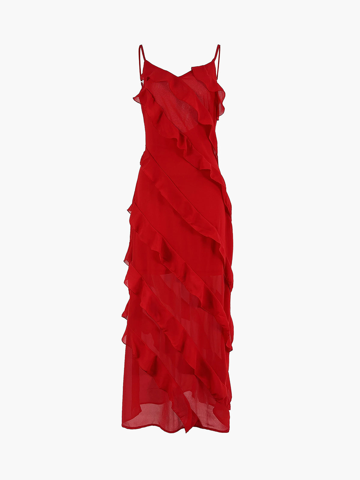 Belinda Aesthetic Long Dress with Ruffles Elevated Occasion Wear