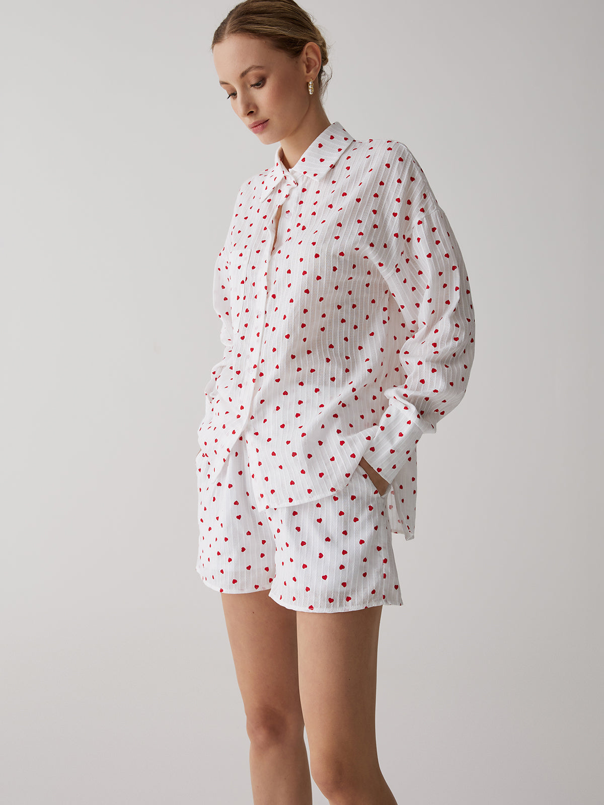 Cotton Sweetheart Striped Trendy Soft Short Set