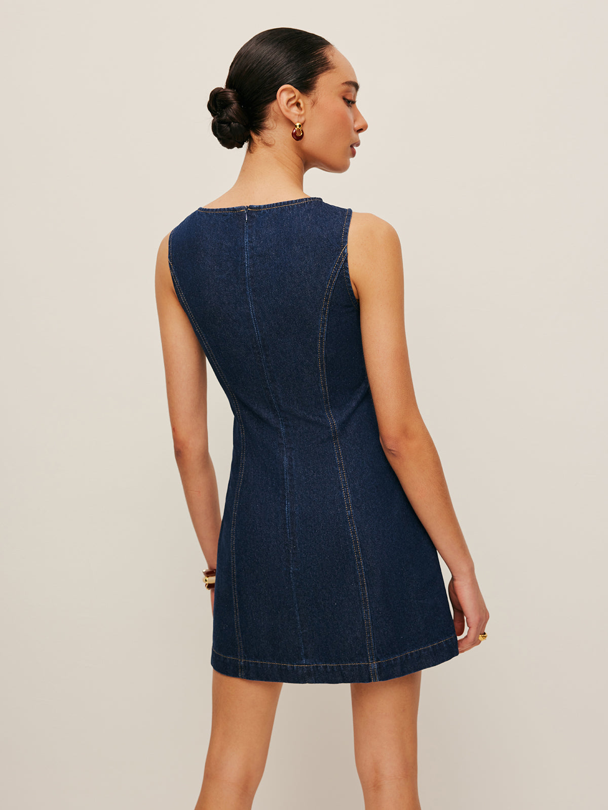 Sleeveless Denim Dress