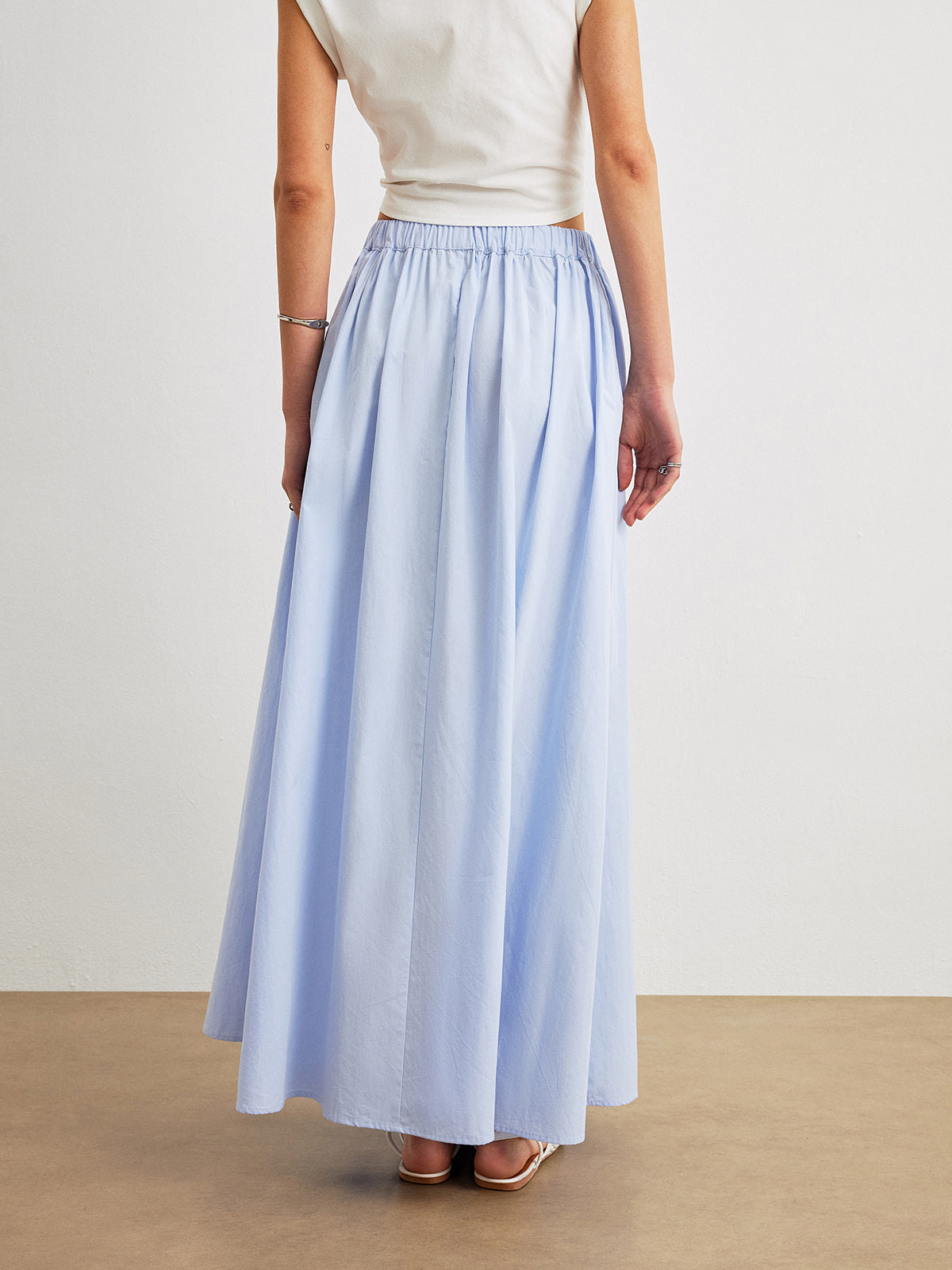Cotton A-Line Skirt With Pockets