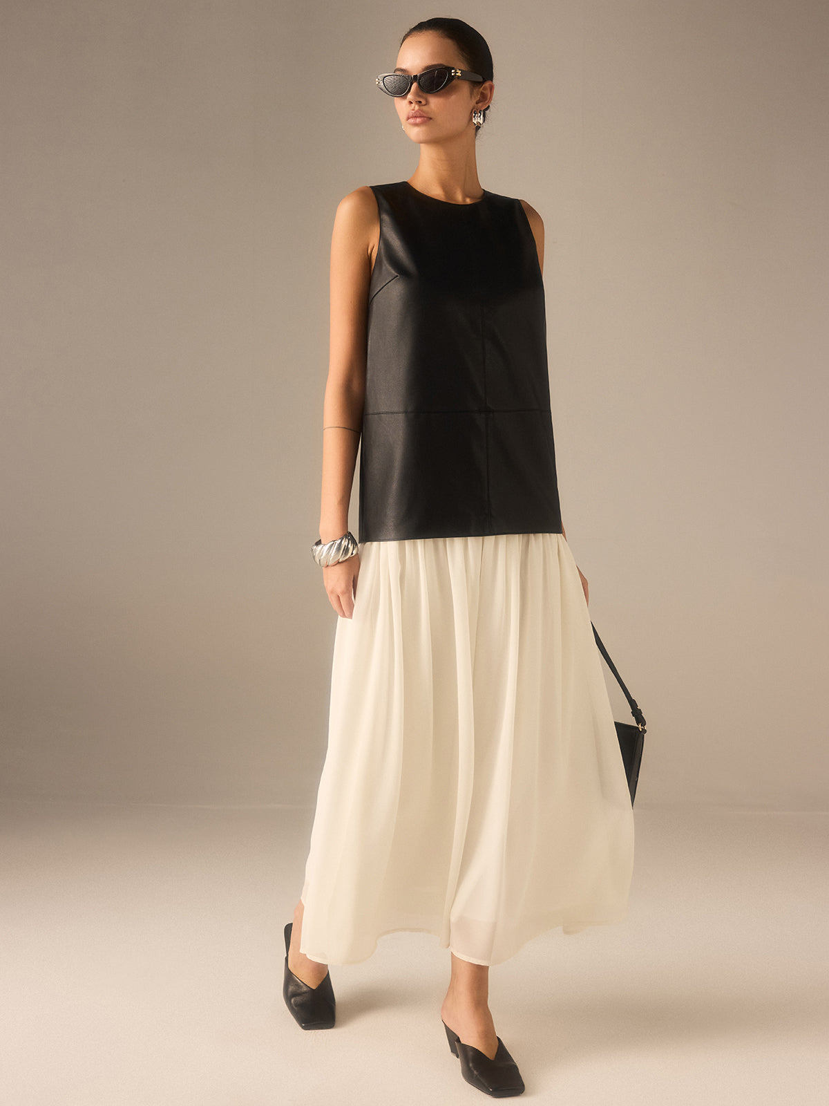 Chiffon Pleated Dress