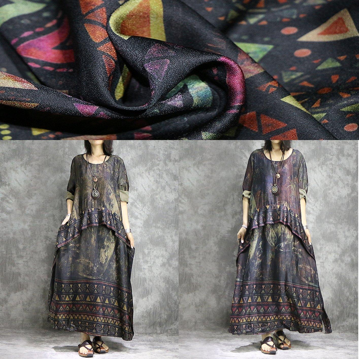 Beautiful with wide leg pants Silk clothes Women stylish Shirts red prints tunic Dress summer two pieces