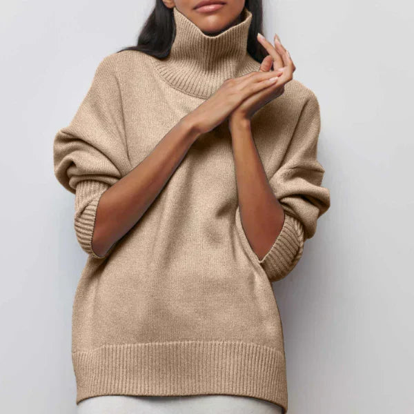 Turtleneck Short Sleeve Oversized Knit Sweater 6