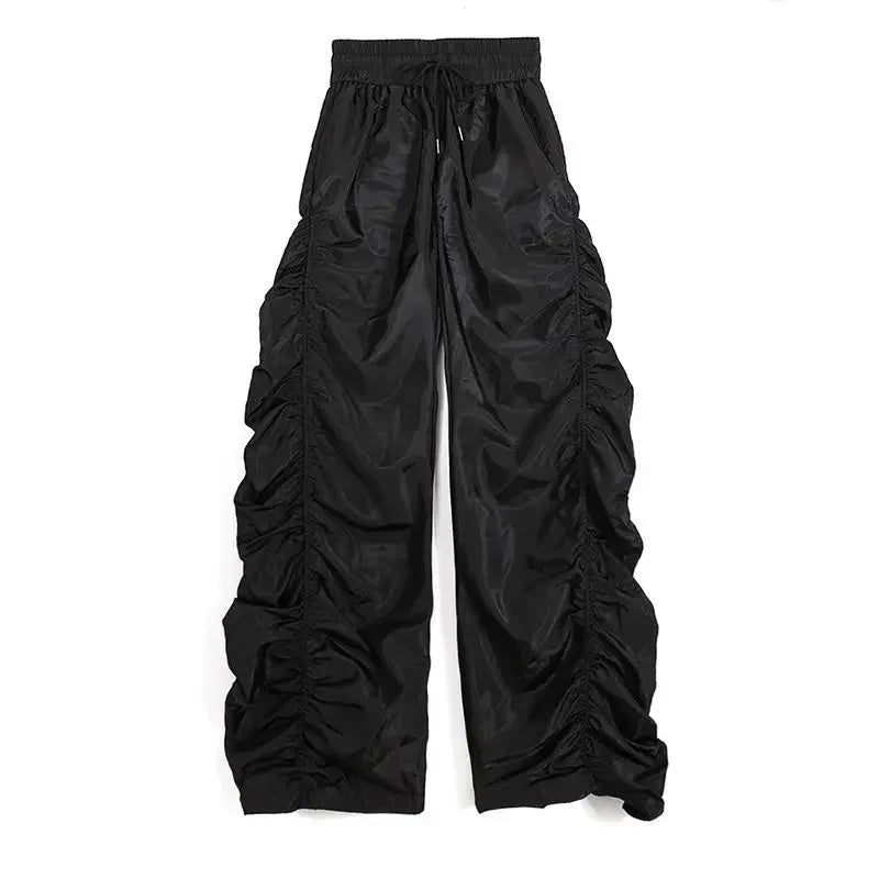 Comfortable Black Baggy HighWaist Halloween Pants
