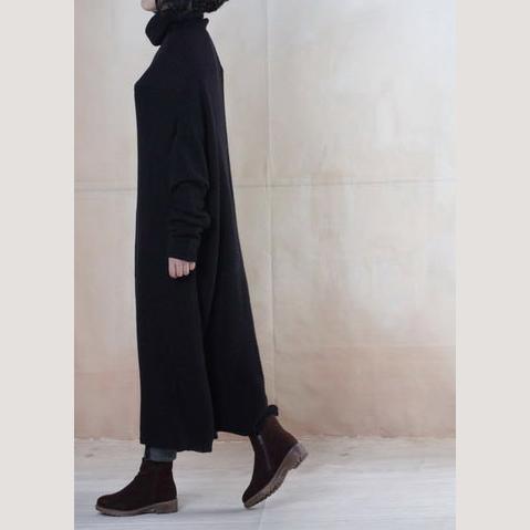 Black winter sweater dress long maxi dresses fall
