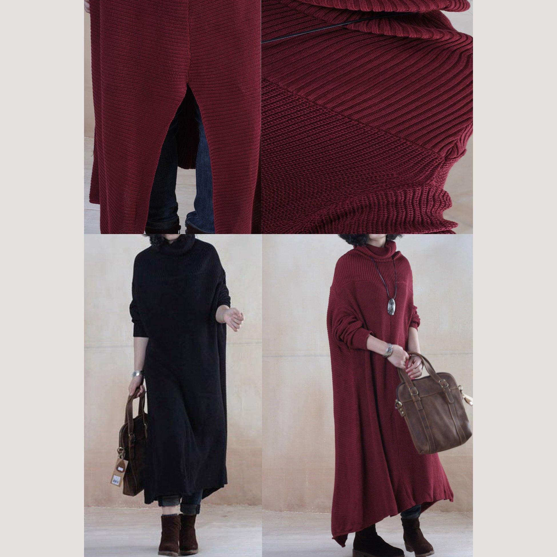 Black winter sweater dress long maxi dresses fall