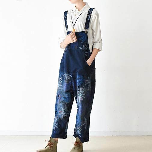Blomming Daisy jumpsuit Casual dress denim blue loose strip pants denim clothing plus size