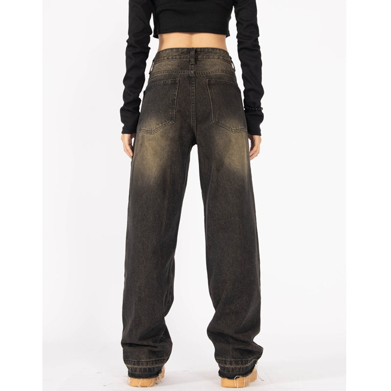 Retro Style Wide Leg Demin Jeans