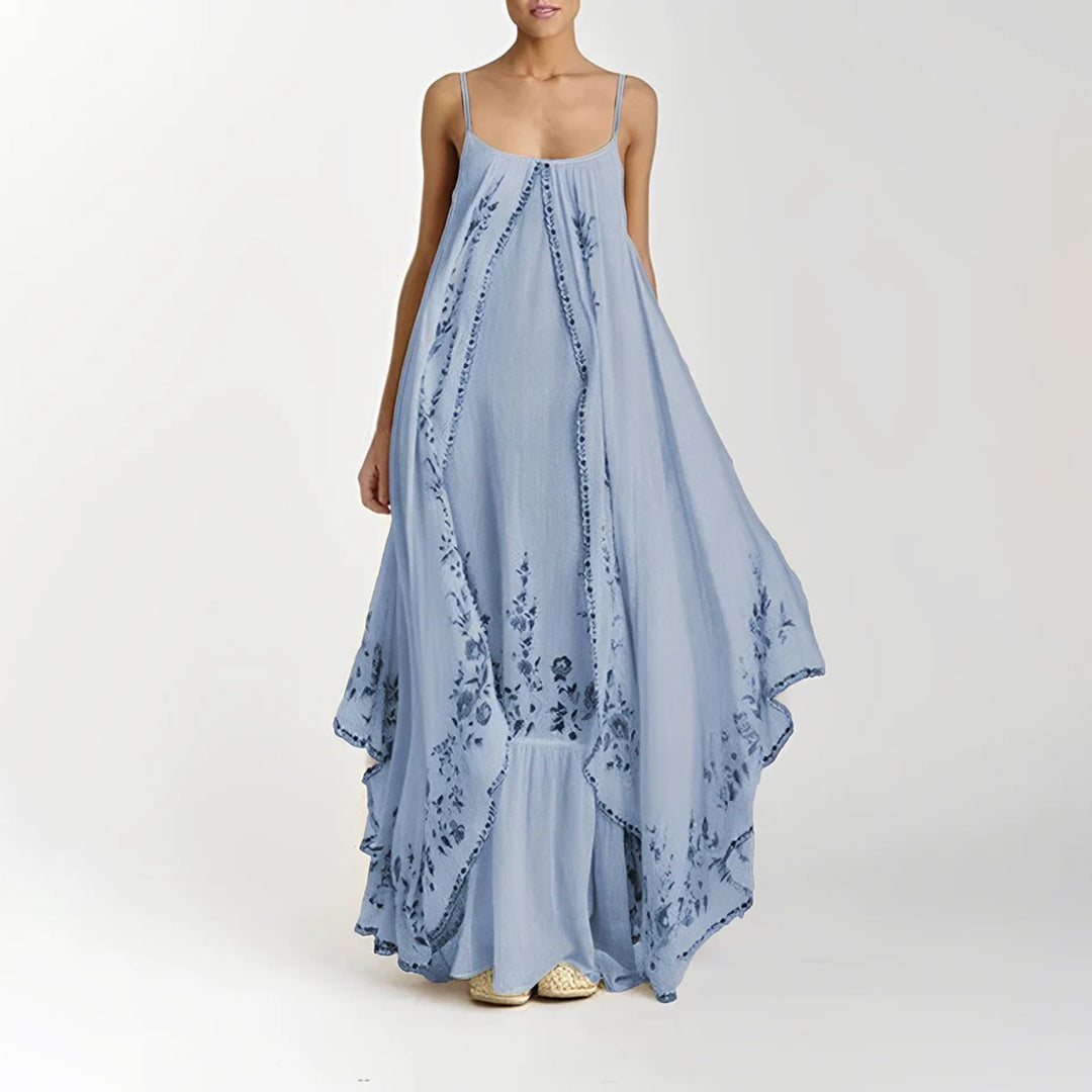 Mia Embroidered Boho Dress for Women Flattering Modern Fit