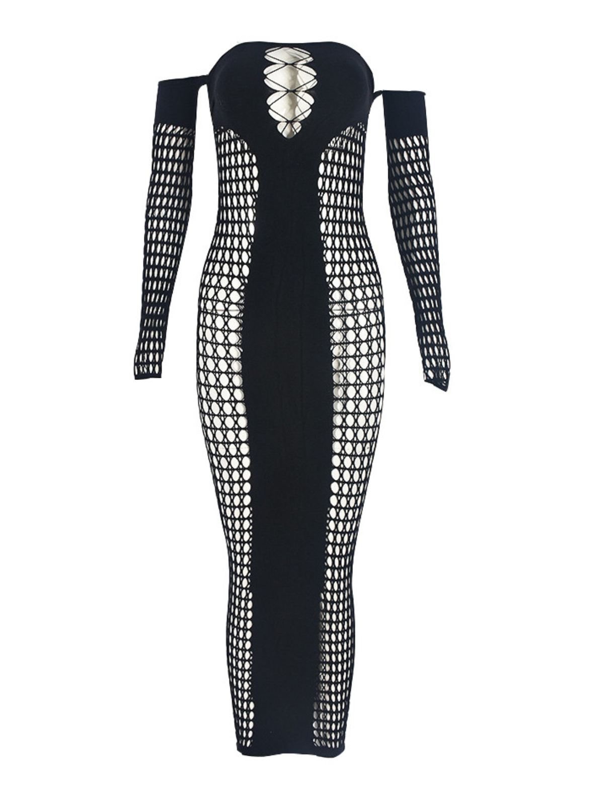 Off Shoulder Cutout Midi Dress