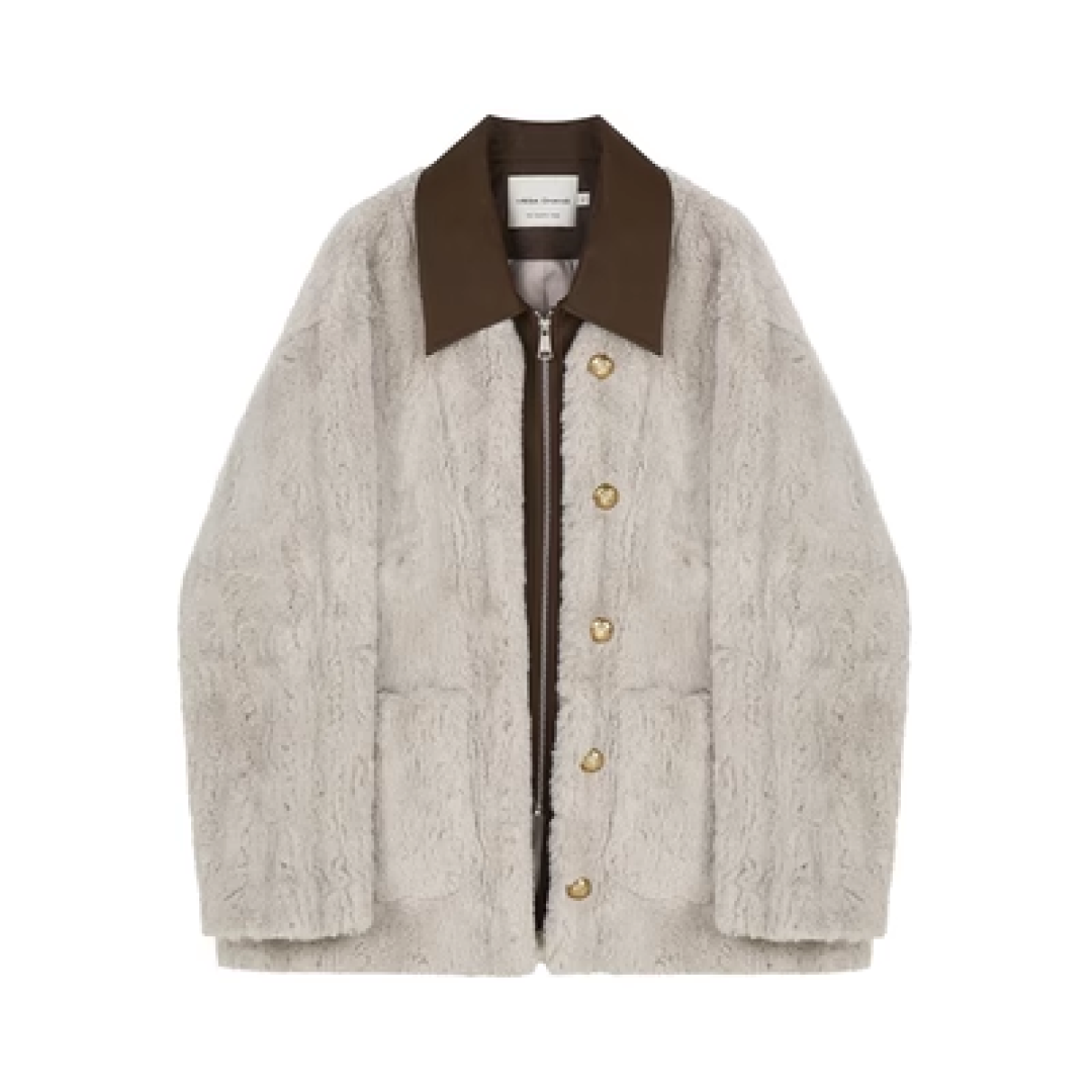Bicolor Fur Coat