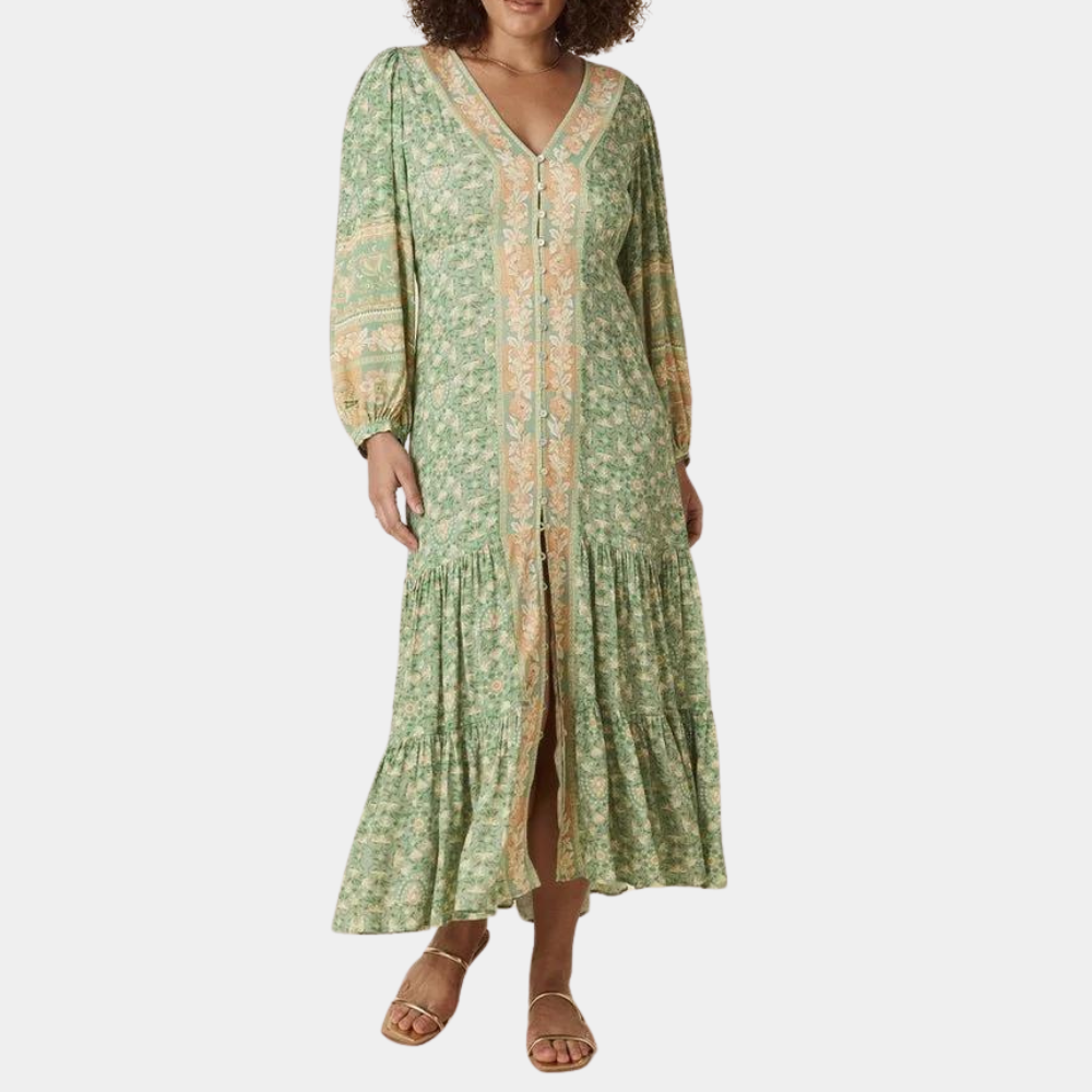 Othilie Long Dress with Buttons for Women Cocktail Hour Style