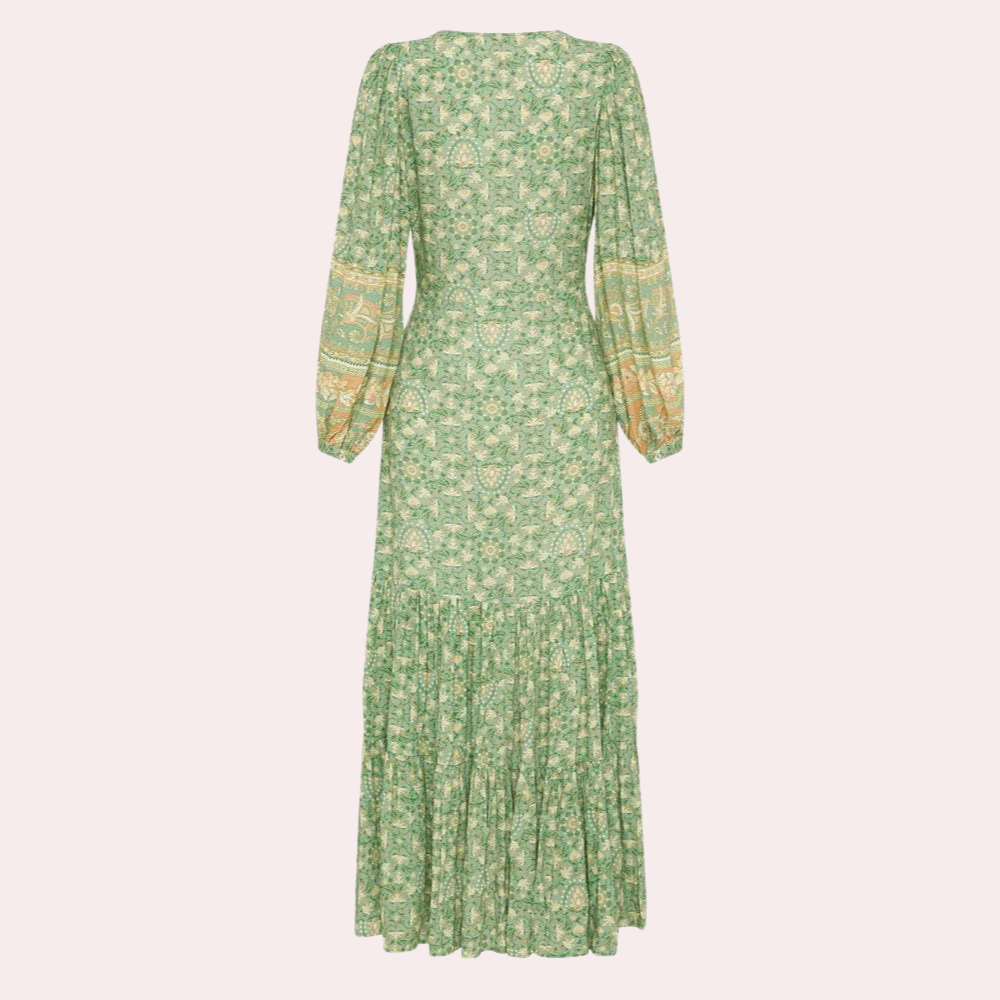 Othilie Long Dress with Buttons for Women Cocktail Hour Style