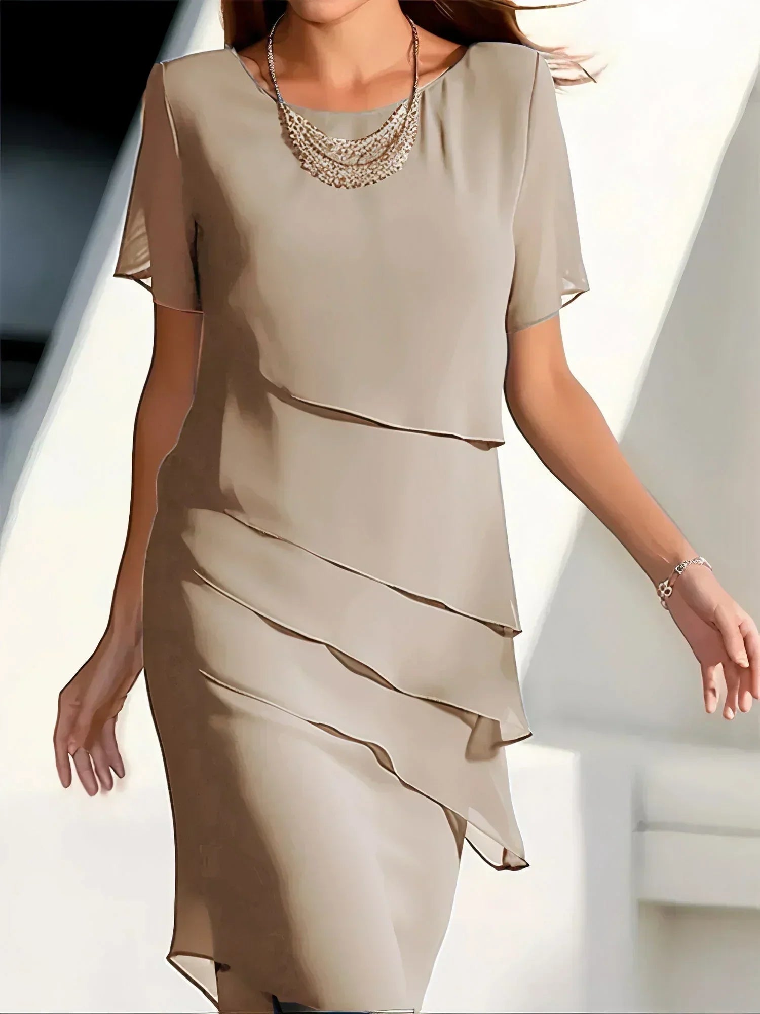 Rosa Chic Dress with Belly Cover Statement Occasion Edit