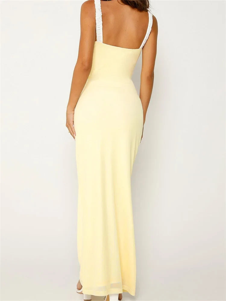 Women Sleeveless V-neck Backless Floral Print Patchwork Summer Cocktail Party Female Vestidos