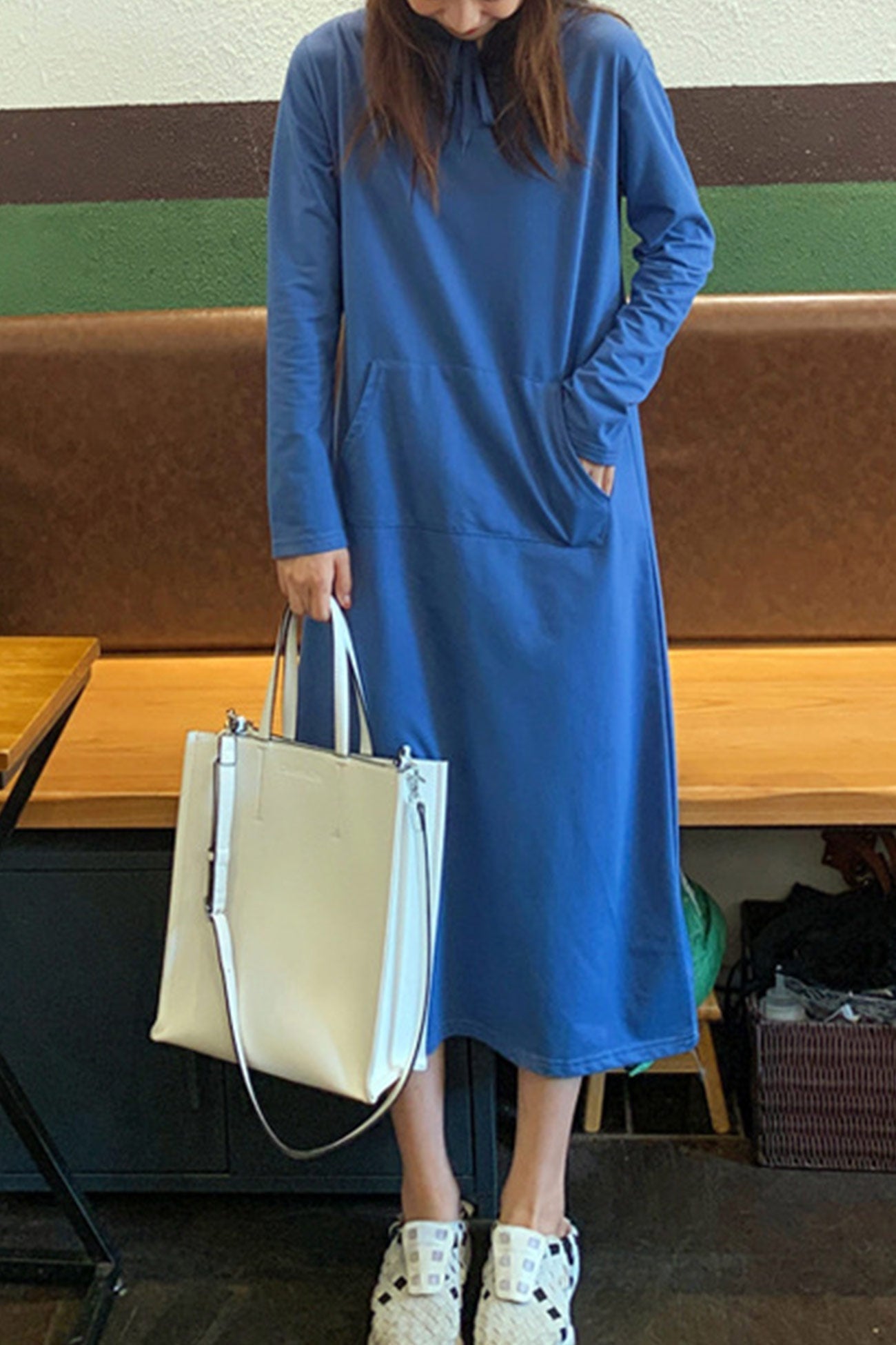 Yvonne Candy Colored Hooded Dress with Urban Everyday Styling