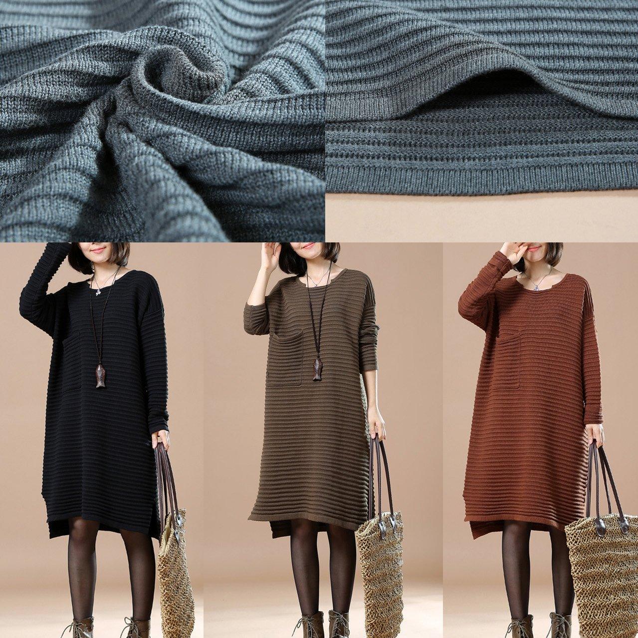 Chocolate sweaters long plus size sweater dresses