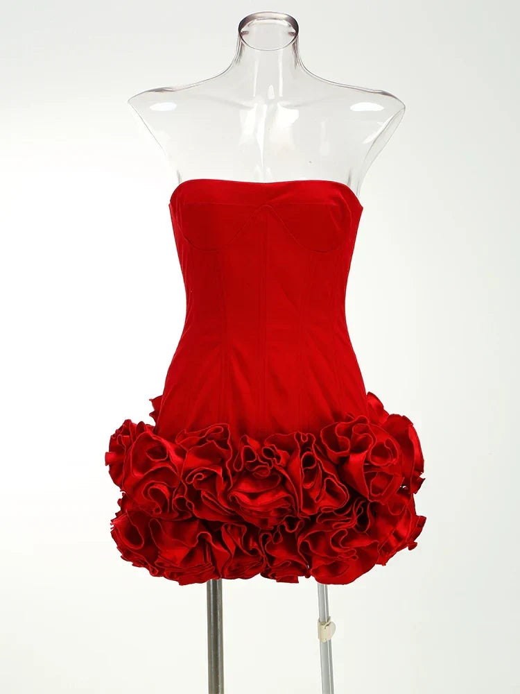Birthday Party Outfits Elegant Christmas Dress Red / Xs Dresses-L