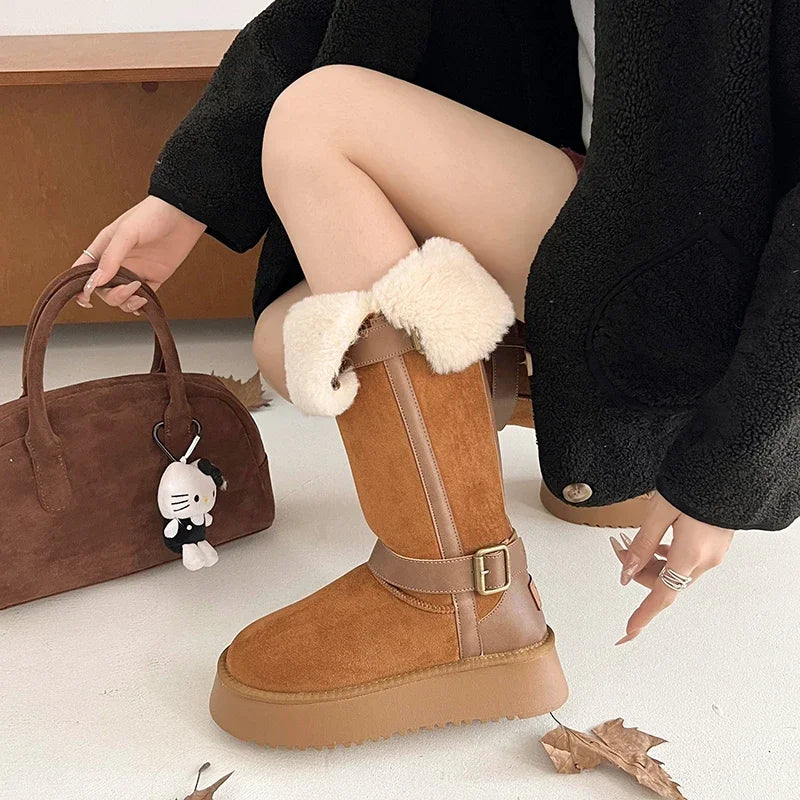 Classic Versatile Comfortable Warm Stylish MidCalf Snow Boot