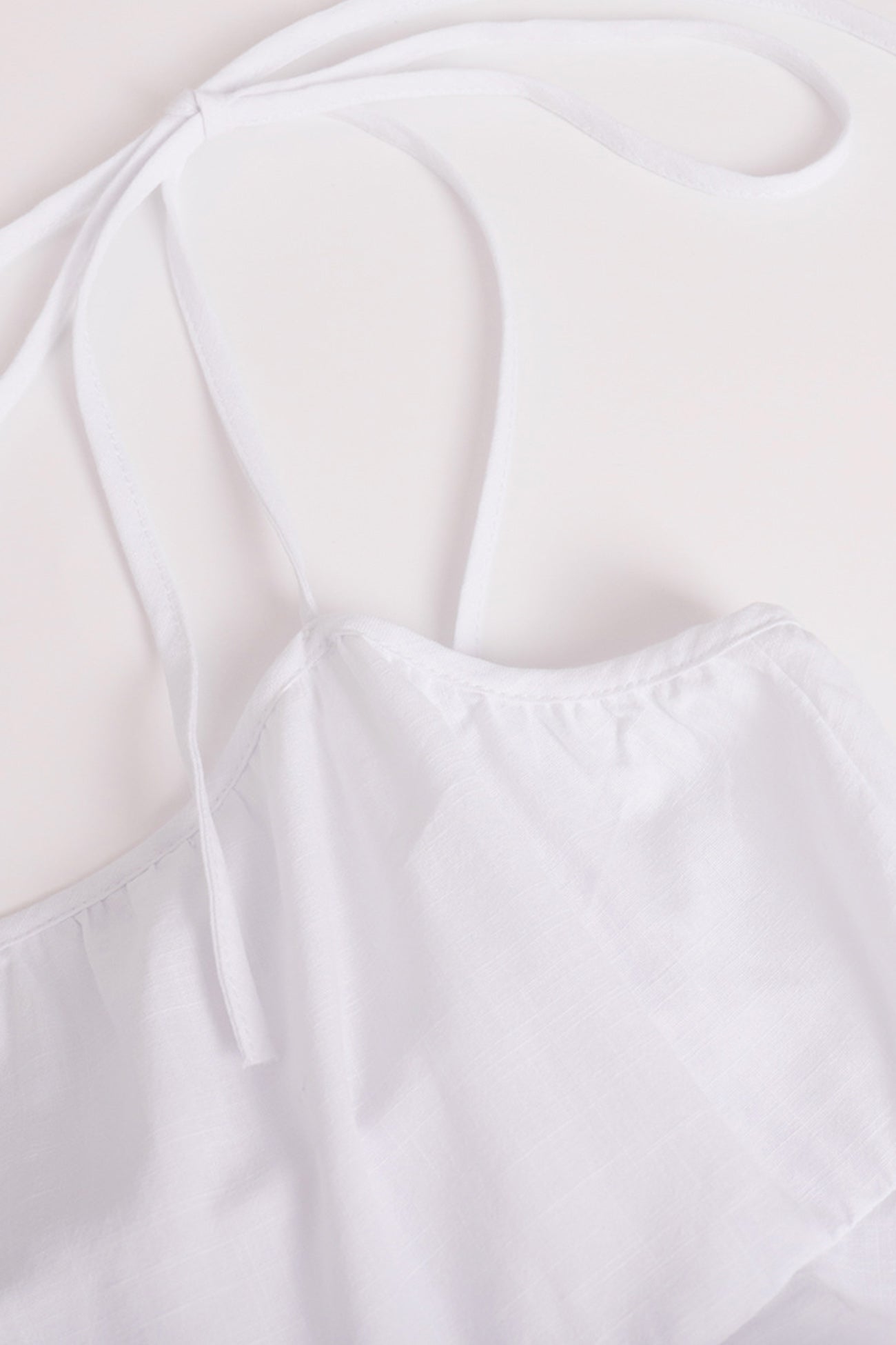 Cotton Tie straps Tiered Cami Babydoll Dress