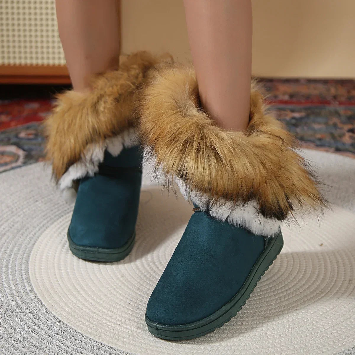 Fleece Thickened Warm Flat Nonslip Winter Snow Boot