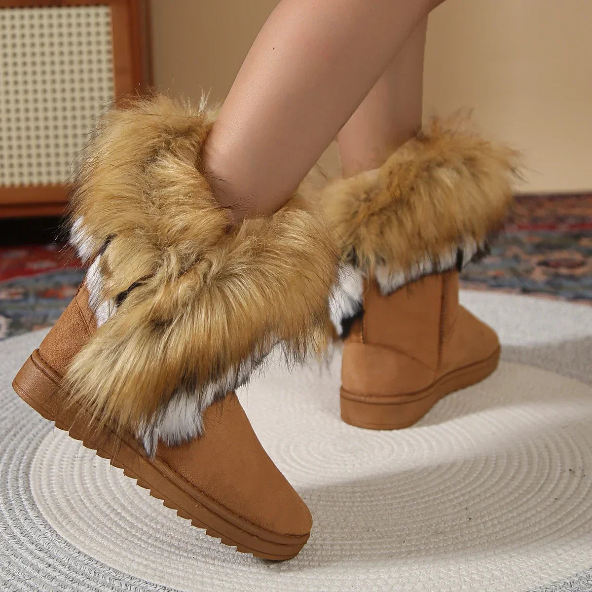 Fleece Thickened Warm Flat Nonslip Winter Snow Boot