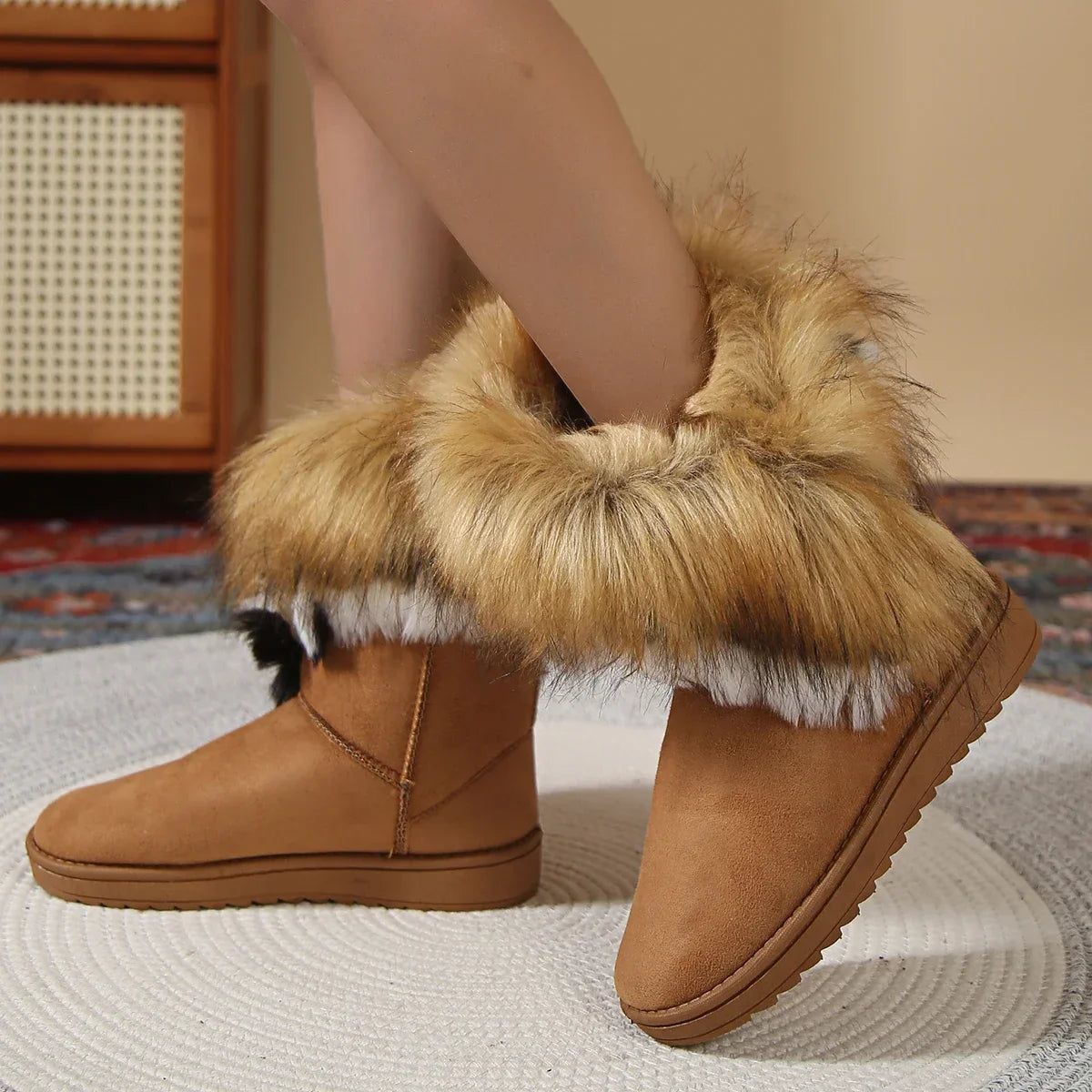 Fleece Thickened Warm Flat Nonslip Winter Snow Boot