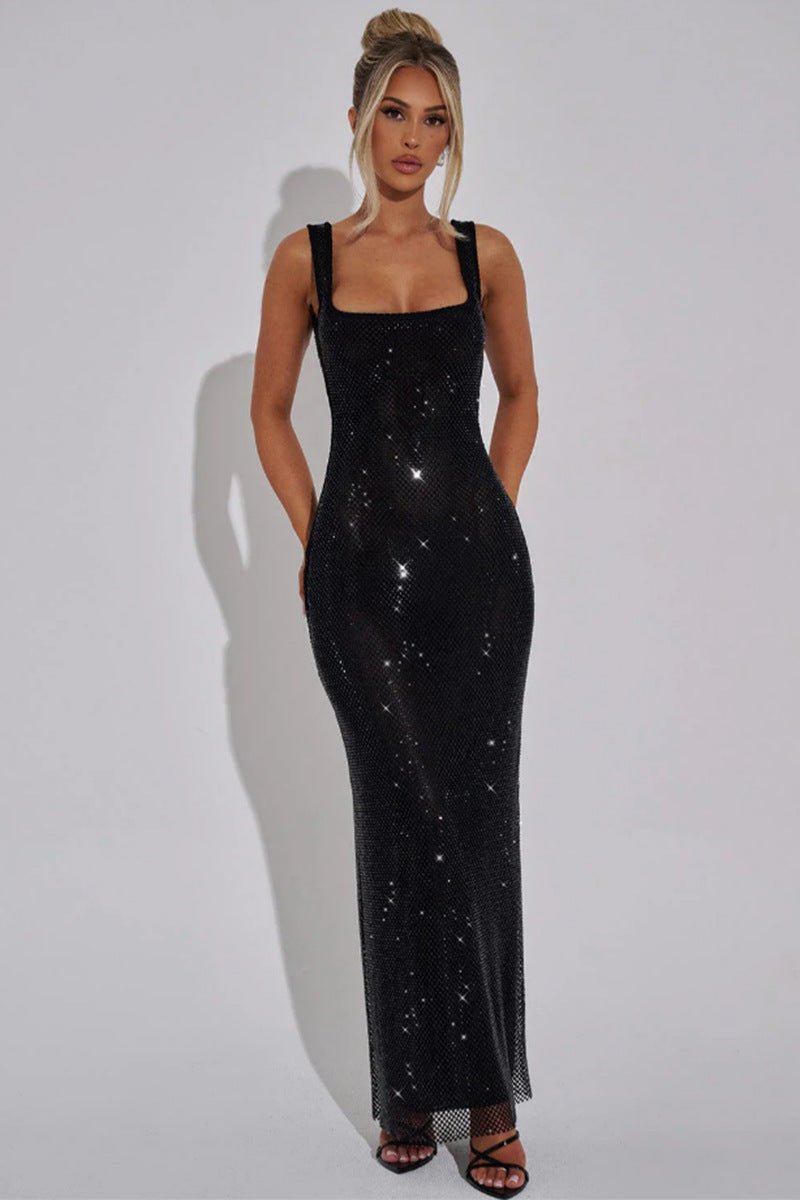 Giovanna Elevated Altea Long Glittery Dress Chic Silhouette Collection
