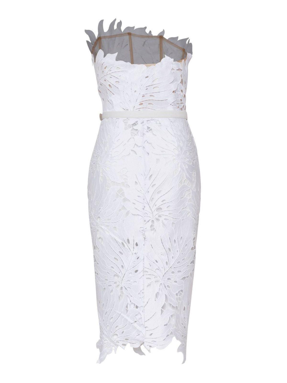 White Lace Midi Dress