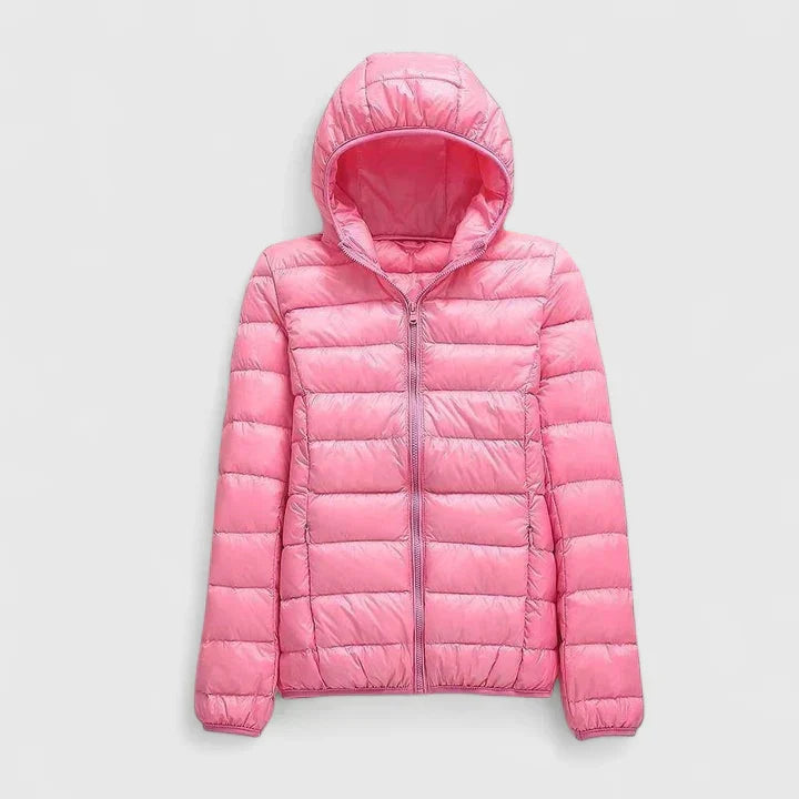 Hooded Lightweight Packable Quilted Puffer Jacket