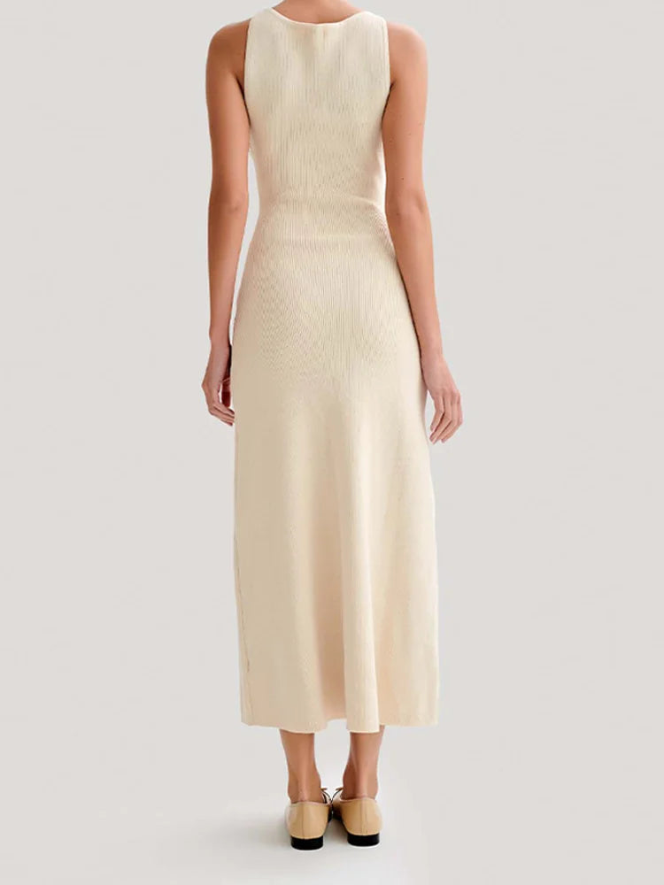 Hadassa Elegant Sleeveless Knit Dress for Women Date Night Outfit