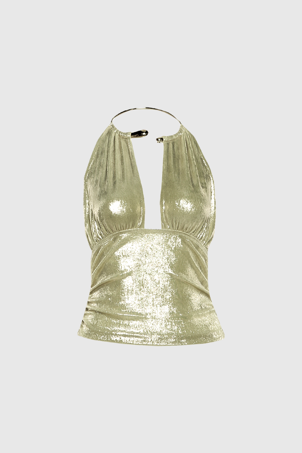 Emmalyn Plunge Metallic Top
