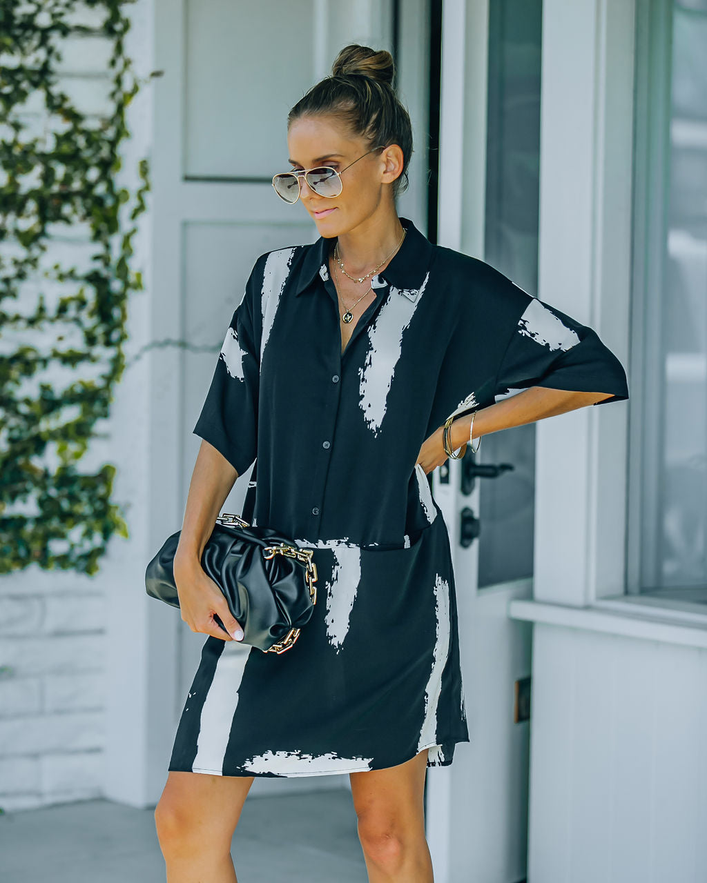 Raelynn Pocketed Button Down Shirt Dress FINAL