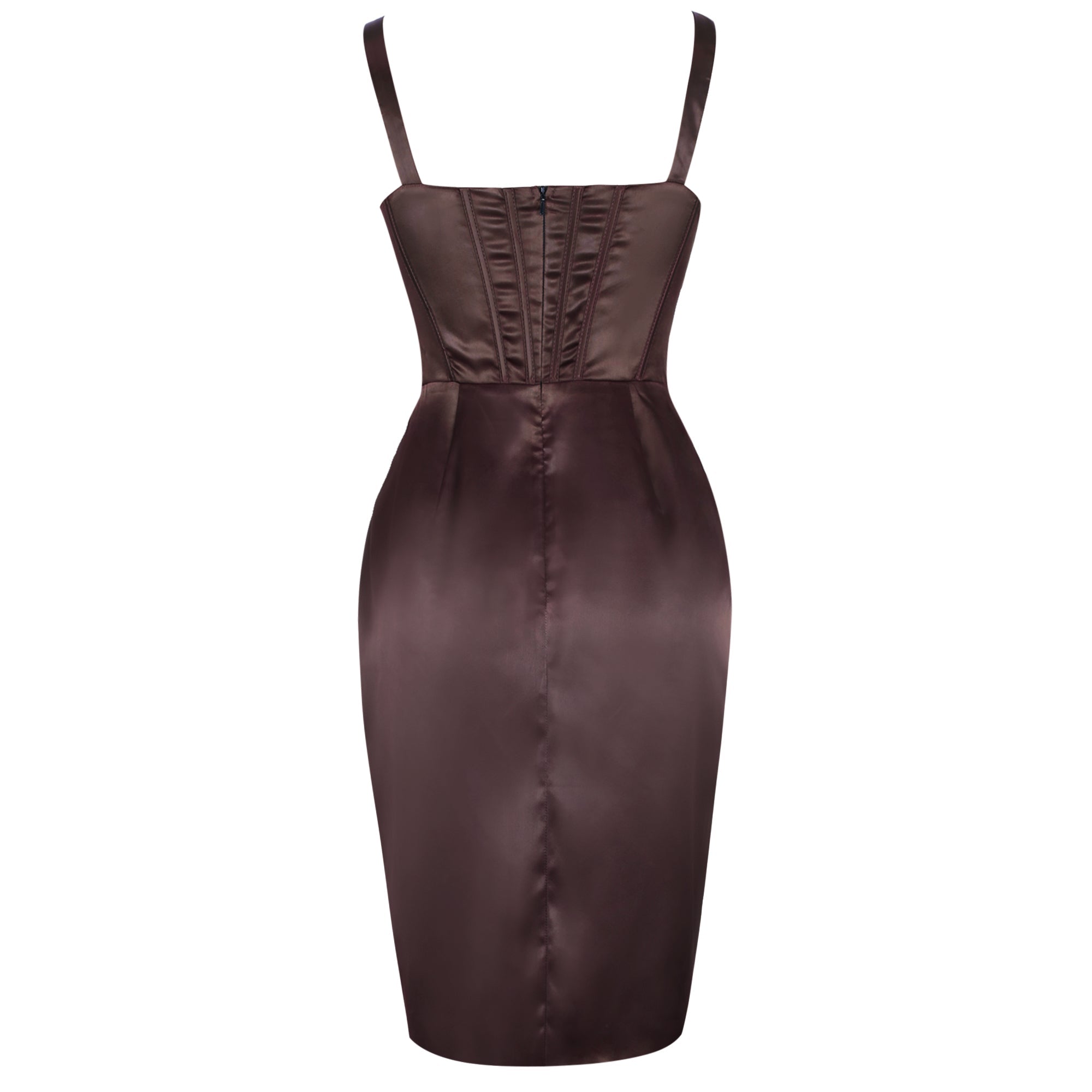Strappy Sleeveless Frill Midi Bodycon Dress FP21509