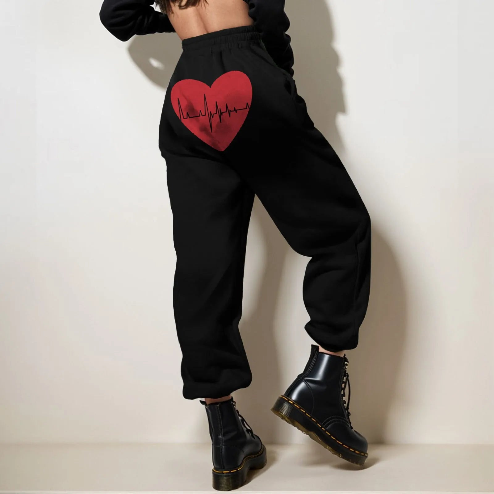 Valentine’s Day Couple Jogger Pants Black / S