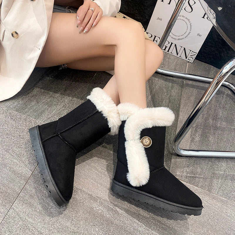 Fashion Warm Casual Versatile MidCalf Snow Boot