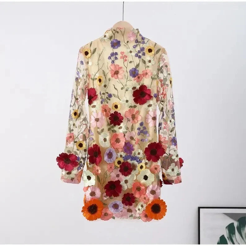 Nancy Floral Embroidered Dress for Women Wedding Guest Look
