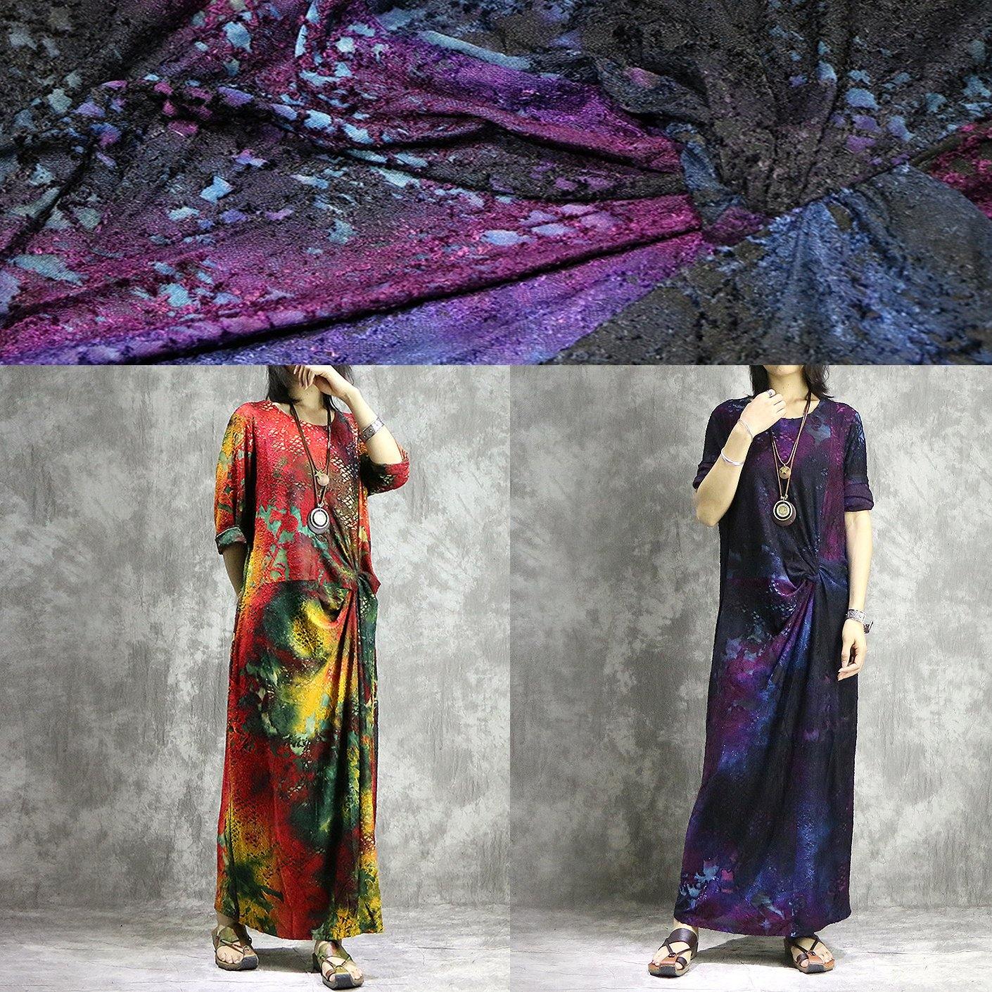French prints blended dresses 18th Century Work Outfits red A Line Dress summer