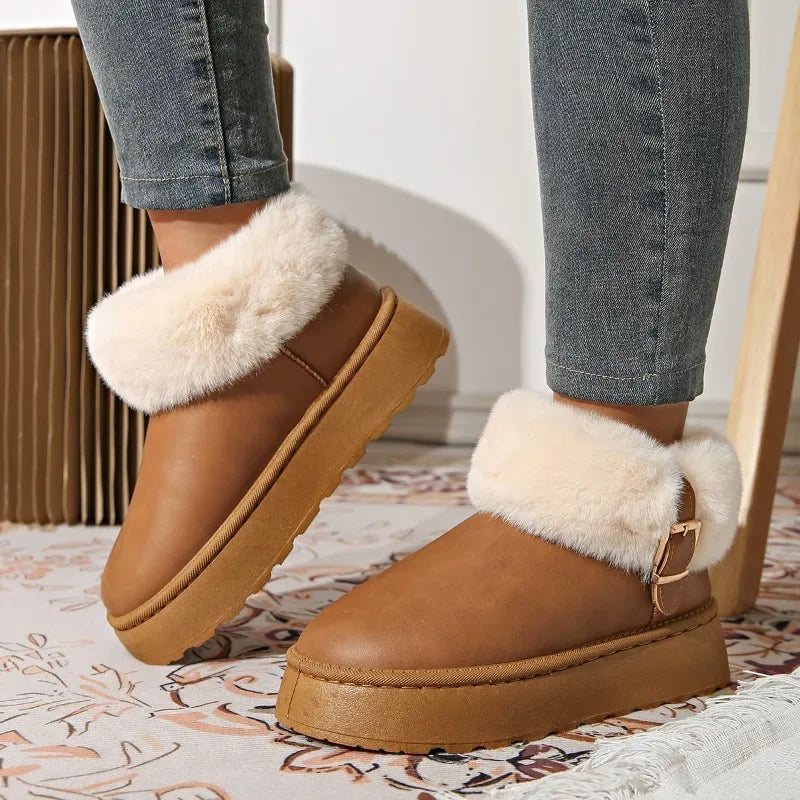 Furry Plush Warm Newest Comfortable NonSlip Thick Bottom Snow Boot