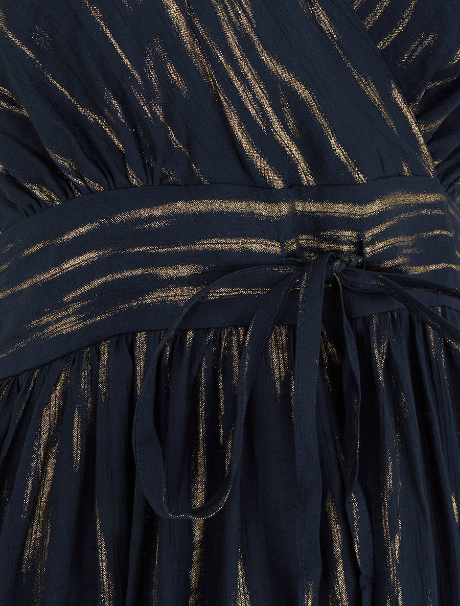 Aurora – Iridescent Empire Waist Maxi Dres 3