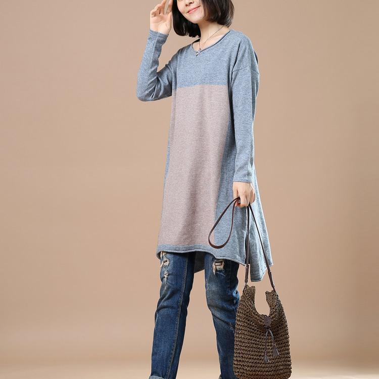 Gray long sweater plus size winter dresses