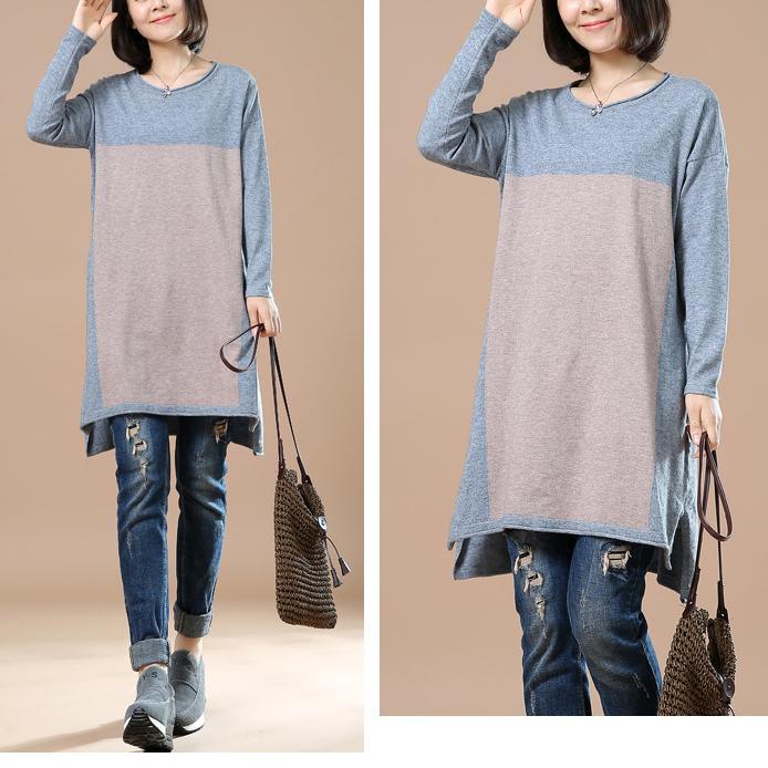 Gray long sweater plus size winter dresses